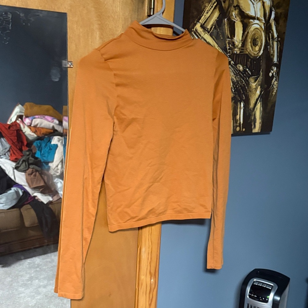 Aura Women's Long Sleeve Top in Warm Orange